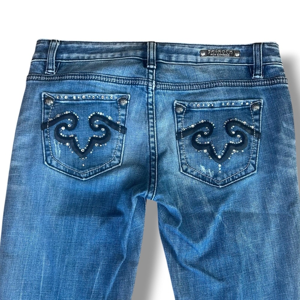 ReRock For Express Jeans Women's Size 4L Boot Cut Limited Edition Denim Bling